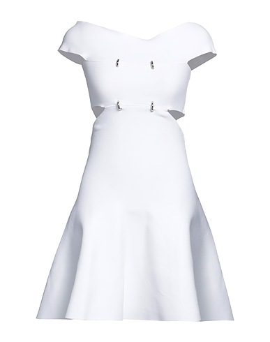 MCQUEEN Vestito corto Bianco 79% Viscosa, 15% Poliestere, 5% Poliammide, 1% Elastan