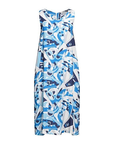 FEDELI Midi dress Azure 61% Viscose, 39% Linen