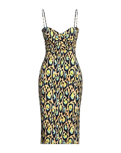 ROBERTO CAVALLI Midi dress Sand 86% Polyamide, 14% Elastane
