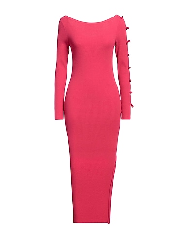 REDValentino Midi dress Fuchsia 68% Viscose, 32% Polyester
