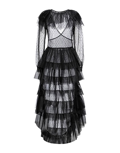 REDValentino Long dress Black 100% Polyamide, Polyester