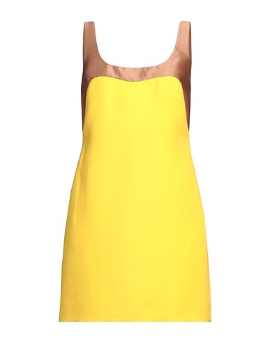 VALENTINO GARAVANI Sheath dress Yellow 65% Virgin Wool, 35% Silk, Polyester