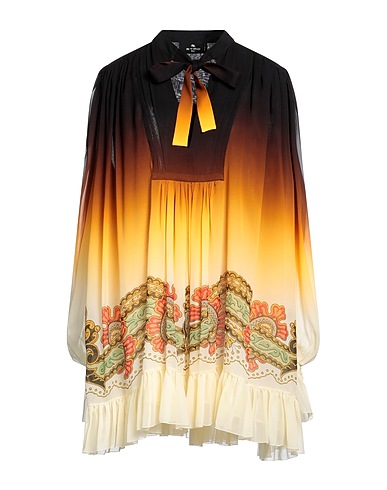 ETRO Short dress Dark brown 100% Silk