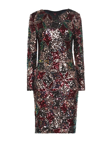 STEFANEL Sequin dress Burgundy 100% Polyester