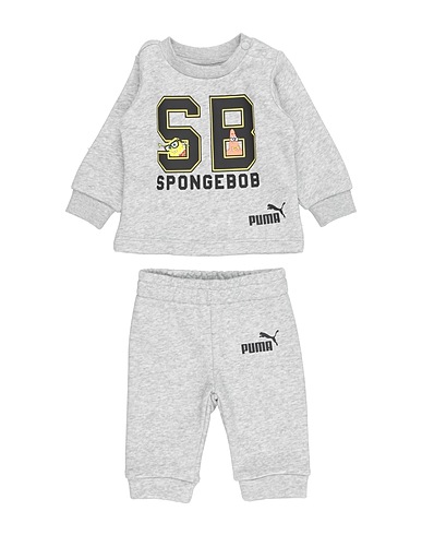 PUMA Baby co-ord  PUMA X SPONGEBOB Minicat Crew Jogger TR
 Light grey 68% Cotton, 32% Polyester, Elastane