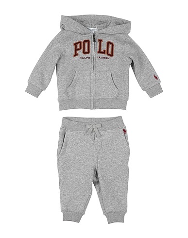 POLO RALPH LAUREN Baby co-ord Logo Fleece Full-Zip Hoodie & Pant Set
 Grey 66% Cotton, 34% Polyester, Elastane