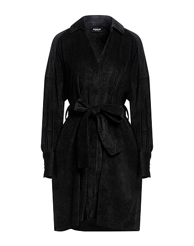 DONDUP Vestito chemisier Nero 75% Viscosa, 25% Poliammide