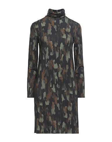 MAJESTIC FILATURES Short dress Military green 96% Viscose, 4% Elastane