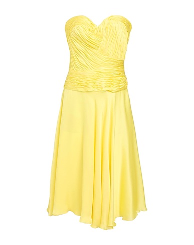 ERMANNO SCERVINO Vestito corto Giallo pastello 100% Seta