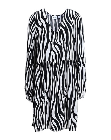 VILA Short dress Black 51% Livaeco by Birla Cellulose™, 49% Viscose