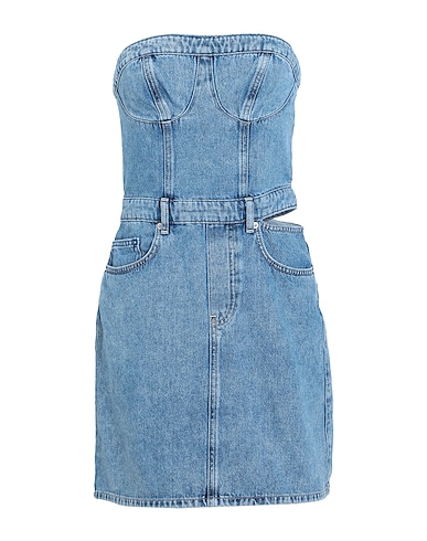 KARL LAGERFELD JEANS Denim dress KLJ BUSTIER SPLIT DENIM DRESS
 Blue 100% Organic cotton