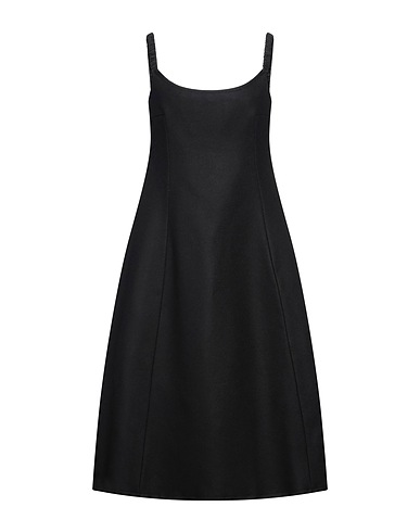 KHAITE Elegant dress Black 75% Virgin Wool, 25% Polyamide, Cupro