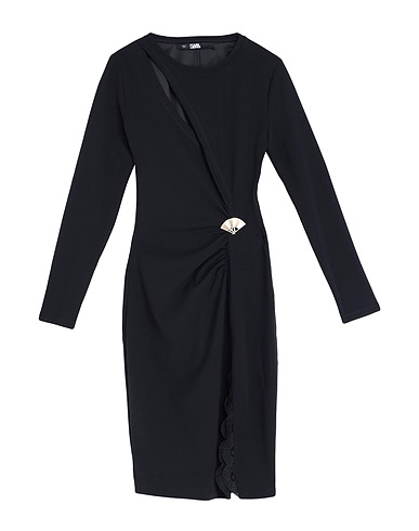 KARL LAGERFELD Midi dress HUN'S PICK DRAPEY DRESS
 Black 92% Polyester, 8% Elastane