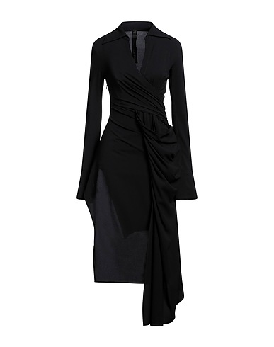 PETAR PETROV Midi dress Black 96% Silk, 4% Elastane