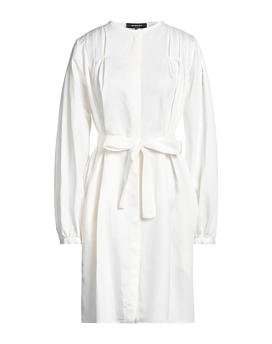 ROCHAS Shirt dress Ivory 63% Rayon, 37% Linen