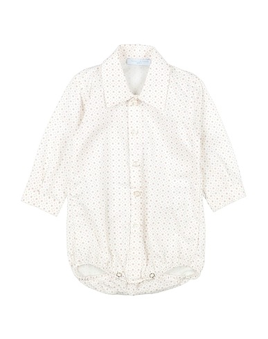 MANUELL & FRANK Patterned shirt ENFANT Ivory 80% Cotton, 20% Wool
