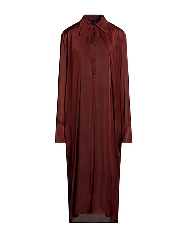 PETAR PETROV Robe chemise Marron 100% Soie