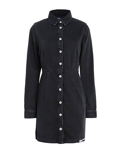 KARL LAGERFELD JEANS Denim dress KLJ DARTED DENIM SHIRT DRESS
 Black 65% Organic cotton, 35% Cotton