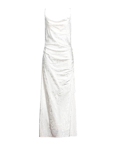 P.A.R.O.S.H. Long dress Ivory 64% Viscose, 34% Polyester, 2% Elastane