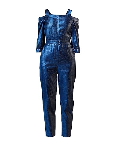 BOUTIQUE MOSCHINO Jumpsuits and Dungarees Blue 82% Cotton, 15% Polyester, 3% Elastane