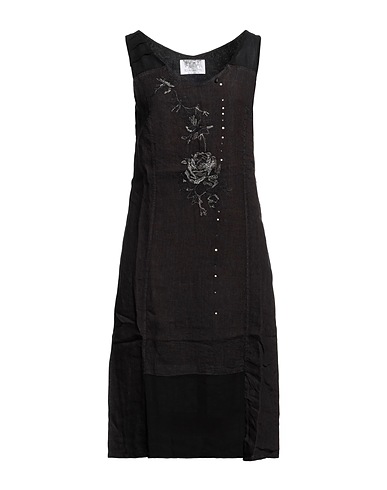 ELISA CAVALETTI by DANIELA DALLAVALLE Midi dress Black 100% Linen, Viscose