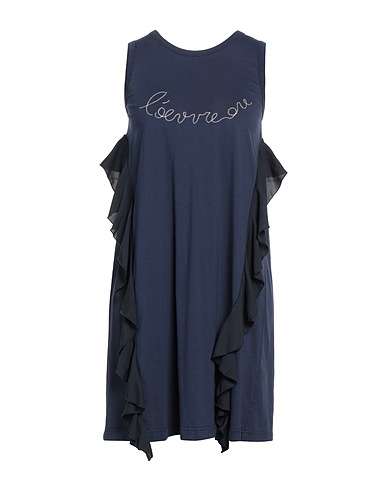 19.70 NINETEEN SEVENTY Short dress Navy 100% Cotton, Polyester
