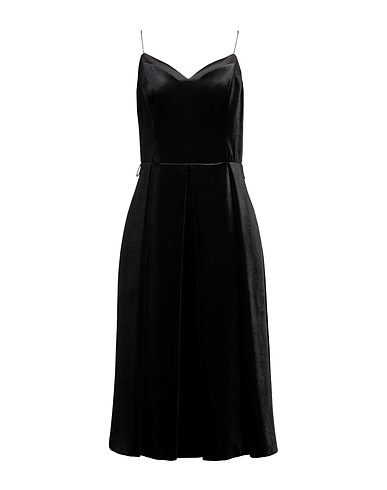 RUBENDELLARICCIA Vestito midi Nero 97% Poliestere, 3% Elastan