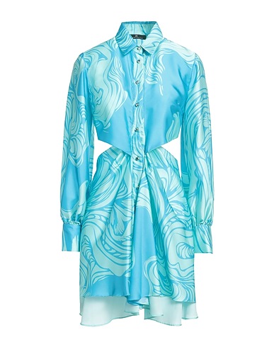 MONIQUE GARÇONNE Shirt dress Turquoise 100% Polyester