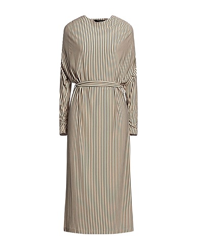 MANILA GRACE Midi dress Military green 62% Polyester, 33% Viscose, 5% Elastane