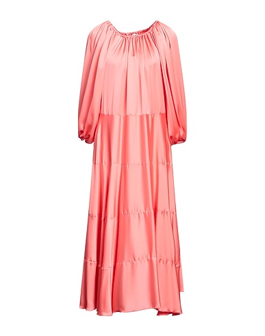 SIMONA CORSELLINI Long dress Coral 100% Polyester