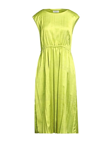 AVIÙ Midi dress Lime green 96% Polyester, 4% Elastane