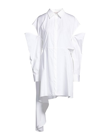 MCQUEEN Shirt dress White 100% Cotton
