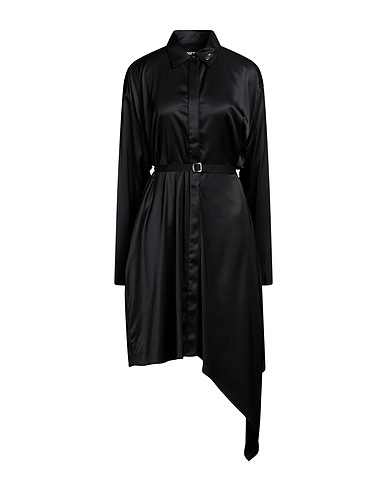 DIESEL Shirt dress Black 96% Rayon, 4% Elastane