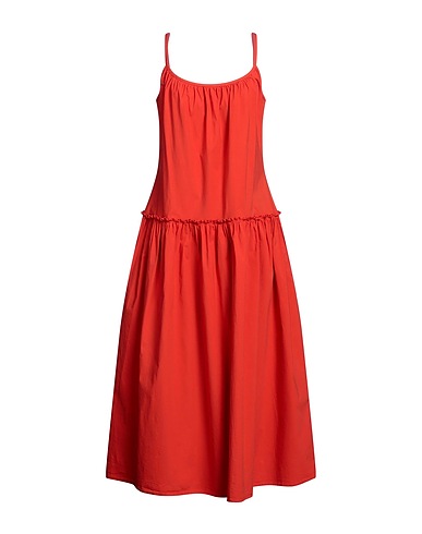 MASSIMO ALBA Long dress Rust 97% Cotton, 3% Elastane