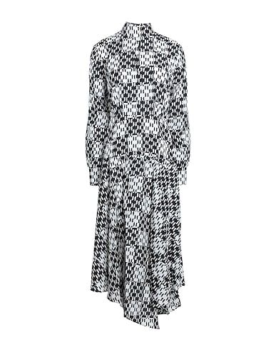 KARL LAGERFELD Midi-Kleid CHECK SILK DRESS 100% Seide