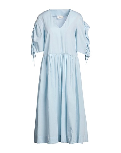 VICOLO Midi-Kleid Himmelblau 100% Baumwolle
