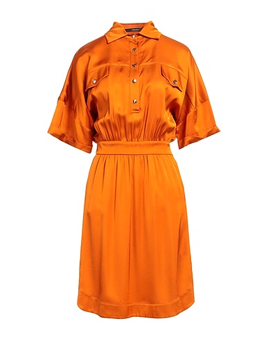 ANNARITA N Shirt dress Rust 97% Polyester, 3% Elastane