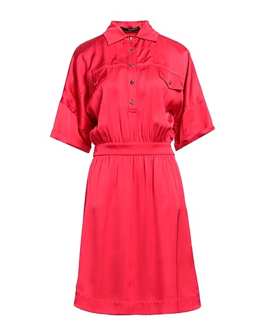 ANNARITA N Shirt dress Magenta 97% Polyester, 3% Elastane