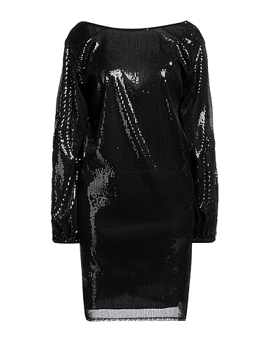 ERMANNO FIRENZE Short dress Black 100% Polyester, Elastane, Cotton, Polyamide