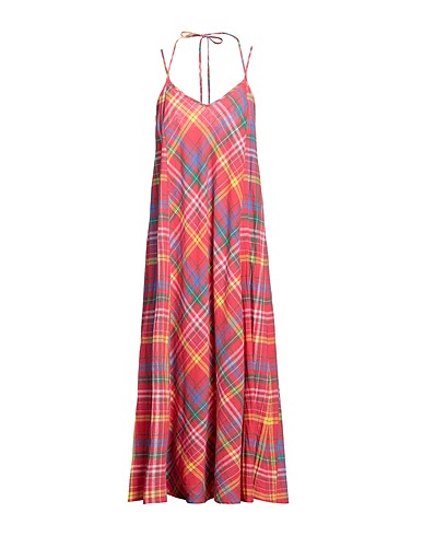 MAX&Co. Vestido midi Magenta 55% Lino, 45% Algodón