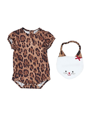 DOLCE&GABBANA Baby accessories set Brown 100% Cotton