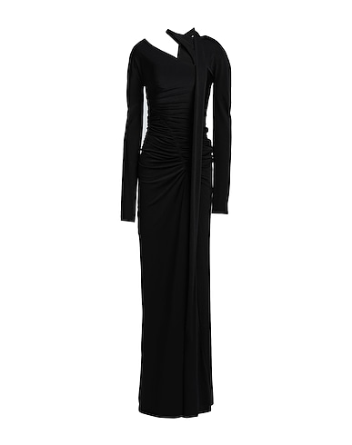 VICTORIA BECKHAM Robe longue Noir 94% Polyester, 6% Élasthanne
