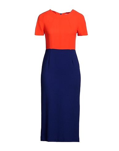 MAISON LAVINIATURRA Midi dress Orange 98% Polyester, 2% Elastane