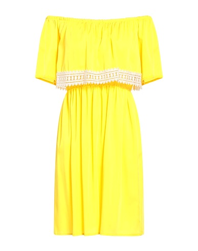5RUE Short dress Yellow 97% Polyester, 3% Elastane