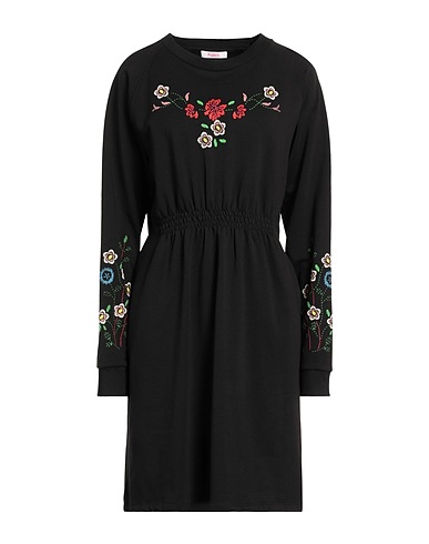 BLUGIRL Short dress Black 95% Cotton, 5% Elastane