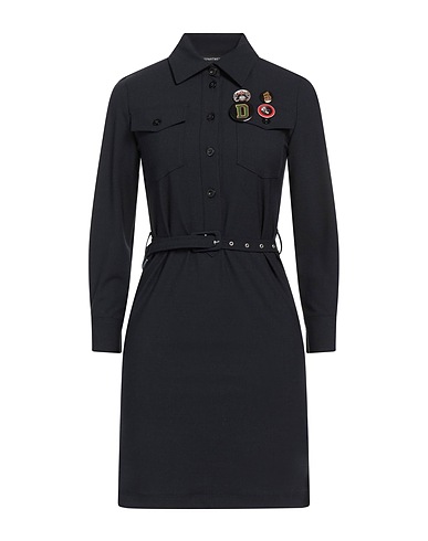 DEPARTMENT 5 Short dress Midnight blue 53% Polyester, 43% Virgin Wool, 4% Elastane