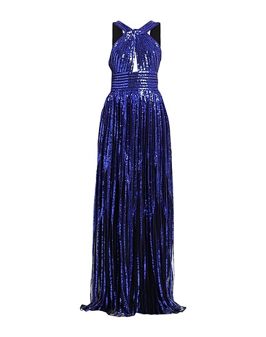 ELIE SAAB Vestido largo Azul marino 53% Seda, 38% Poliéster, 6% Rayón, 2% Nailon, 1% Metal