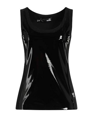 LOVE MOSCHINO Top Black 65% Viscose, 30% Polyamide, 5% Elastane, Polyester