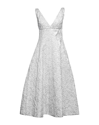 PHILOSOPHY di LORENZO SERAFINI Vestito midi COUTURE Argento 89% Poliestere, 11% Poliammide