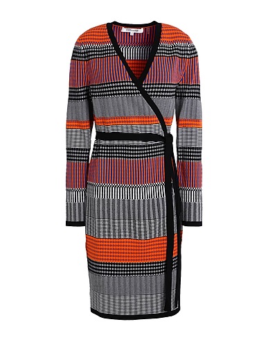 DIANE VON FURSTENBERG Wrap dress ARANCIONE 83% Viscose, 17% Polyester